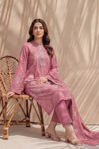 Mahanoor by Breeza Fashion - 3PC Unstitched Embroidered Lawn Suit (Pink)