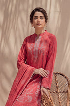 Mahanoor by Breeza Fashion - 3PC Unstitched Embroidered Lawn Suit (Peach)