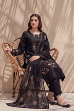 Parado by Breeza Fashion - 3PC Unstitched Embroidered Lawn Suit (Black)
