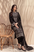 Sana by Breeza Fashion - 3PC Unstitched Embroidered Lawn Suit (Black)