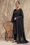 Sania by Breeza Fashion - 3PC Unstitched Embroidered Lawn Suit (Black)
