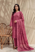 Sania by Breeza Fashion - 3PC Unstitched Embroidered Lawn Suit (Pink)