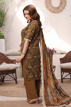 Dhagakari By Moosajee - 3PC Unstitched Embroidered Lawn Suit (Lisbon Green)