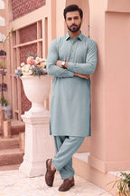 Alkaram – Men’s Unstitched Wash & Wear Fabric (Light Blue)