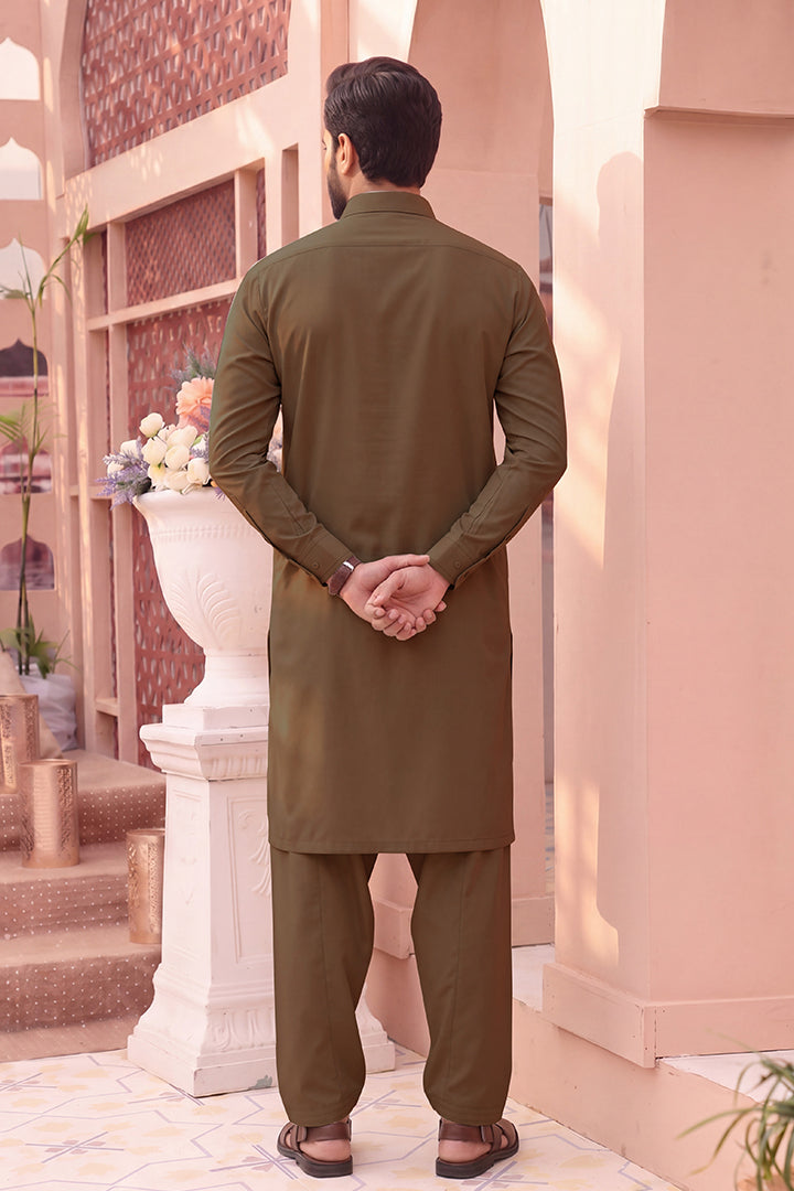 Alkaram – Men’s Unstitched Wash & Wear Fabric (Brown)