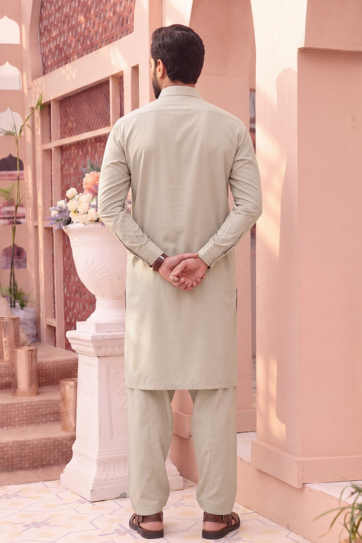 Alkaram – Men’s Unstitched Wash & Wear Fabric (Light Gray)
