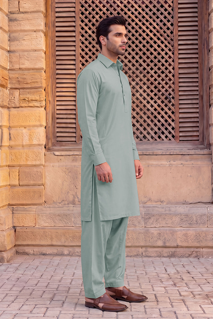 Gul Ahmed – Men’s Unstitched Wash & Wear Fabric (Blue)