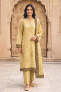 Rimal by UK Vol-54 3PC Unstitched Embroidered Lawn Suit (Yellow)