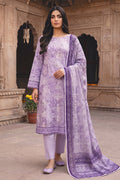 Rimal by UK Vol-54 3PC Unstitched Embroidered Lawn Suit (Purple)