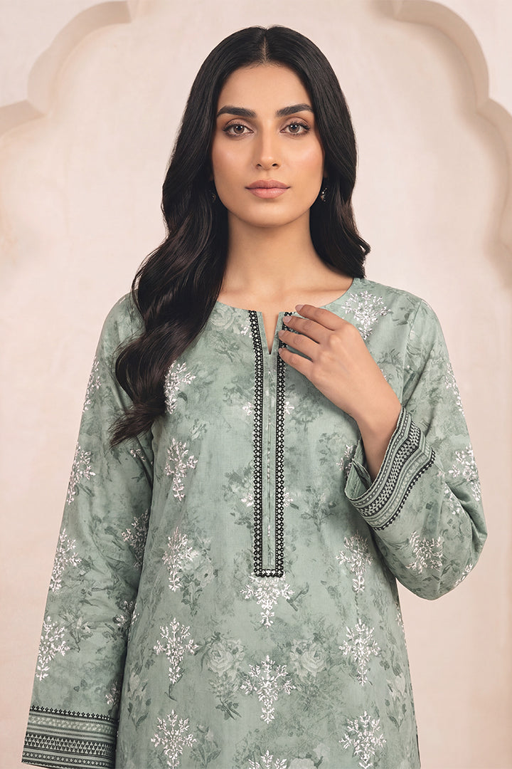 Rimal by UK Vol-54 3PC Unstitched Embroidered Lawn Suit (Green)