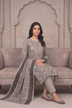 Rimal by UK Vol-54 3PC Unstitched Embroidered Lawn Suit (Grey)