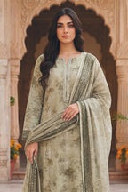 Rimal by UK Vol-54 3PC Unstitched Embroidered Lawn Suit (Ash Green)