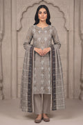 Rimal by UK Vol-54 3PC Unstitched Embroidered Lawn Suit (Grey)