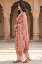 Rimal by UK Vol-54 3PC Unstitched Embroidered Lawn Suit (Pink)