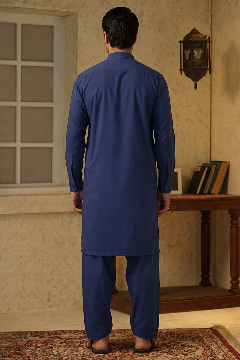 KBC Fashion – Men’s Unstitched Wash & Wear Fabric (Indigo)