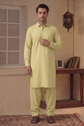 KBC Fashion – Men’s Unstitched Wash & Wear Fabric (Pastel Yellow)
