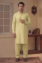 KBC Fashion – Men’s Unstitched Wash & Wear Fabric (Pastel Yellow)
