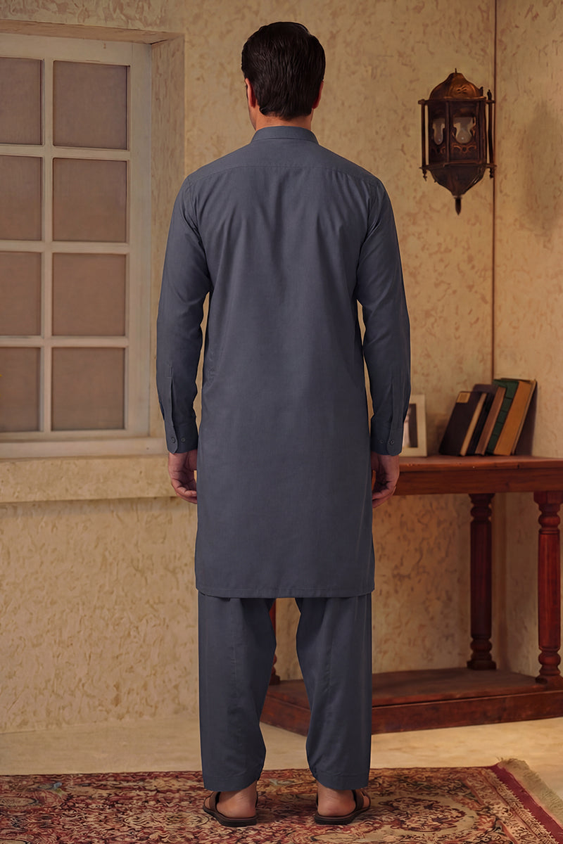 KBC Fashion – Men’s Unstitched Wash & Wear Fabric (Charcoal Gray)