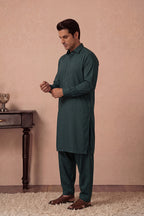 KBC Fashion – Men’s Unstitched Wash & Wear Fabric (Dark Forest Green)