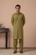 KBC Fashion – Men’s Unstitched Wash & Wear Fabric (Olive)