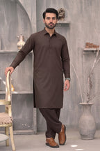 KBC Fashion – Men’s Unstitched Wash & Wear Fabric (Dark Brown)