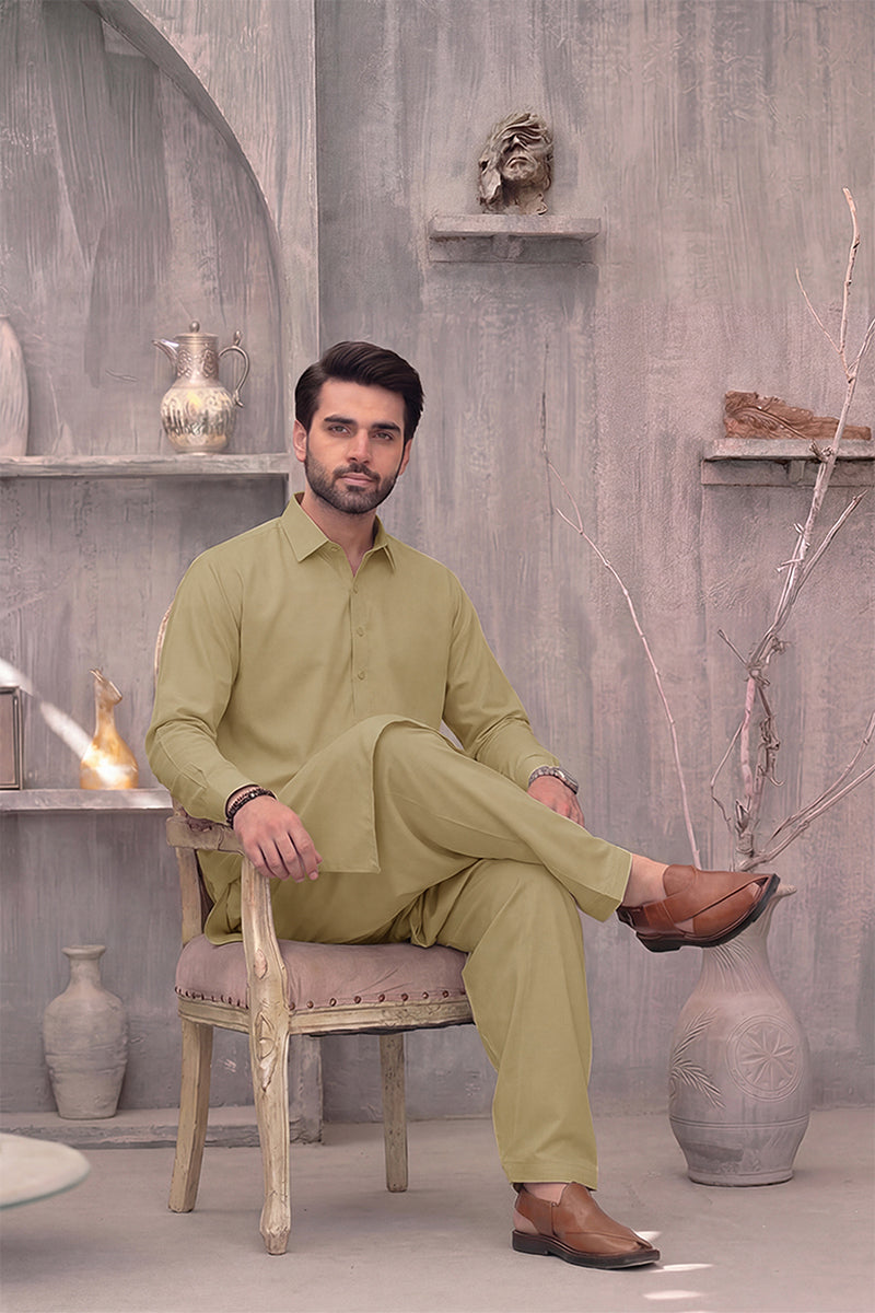 KBC Fashion – Men’s Unstitched Wash & Wear Fabric (Lime)