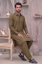 KBC Fashion – Men’s Unstitched Wash & Wear Fabric (Army Green)