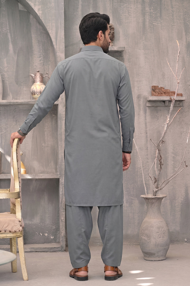 KBC Fashion – Men’s Unstitched Wash & Wear Fabric (Gray)