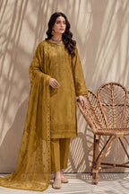 Grace by Breeza Fashion - 3PC Unstitched Embroidered Lawn Suit (Mustard)