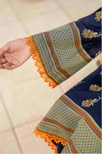 Inaya By KBC Fashion – 3 Pcs Unstitched Printed Lawn Suit (Dark Blue)