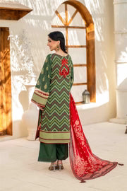 Inaya By KBC Fashion – 3 Pcs Unstitched Printed Lawn Suit (Green)