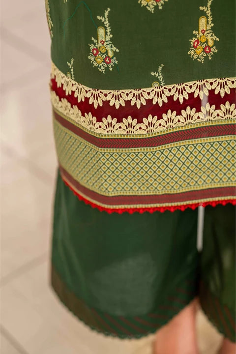 Inaya By KBC Fashion – 3 Pcs Unstitched Printed Lawn Suit (Green)