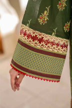 Inaya By KBC Fashion – 3 Pcs Unstitched Printed Lawn Suit (Green)
