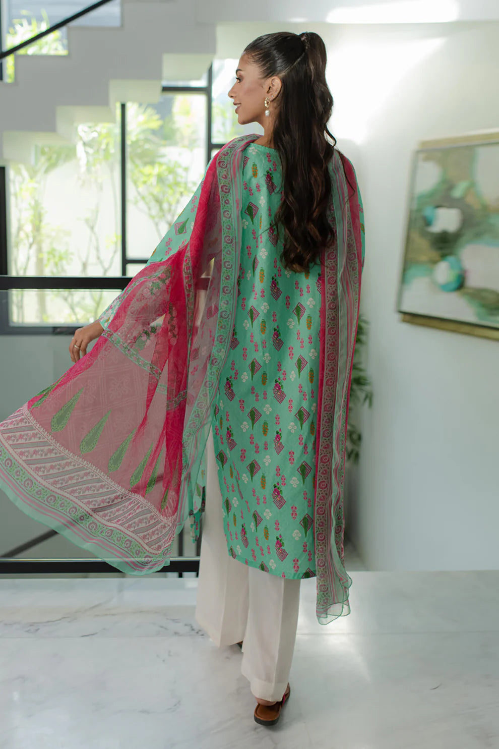 Embroidered Kurta Dupatta