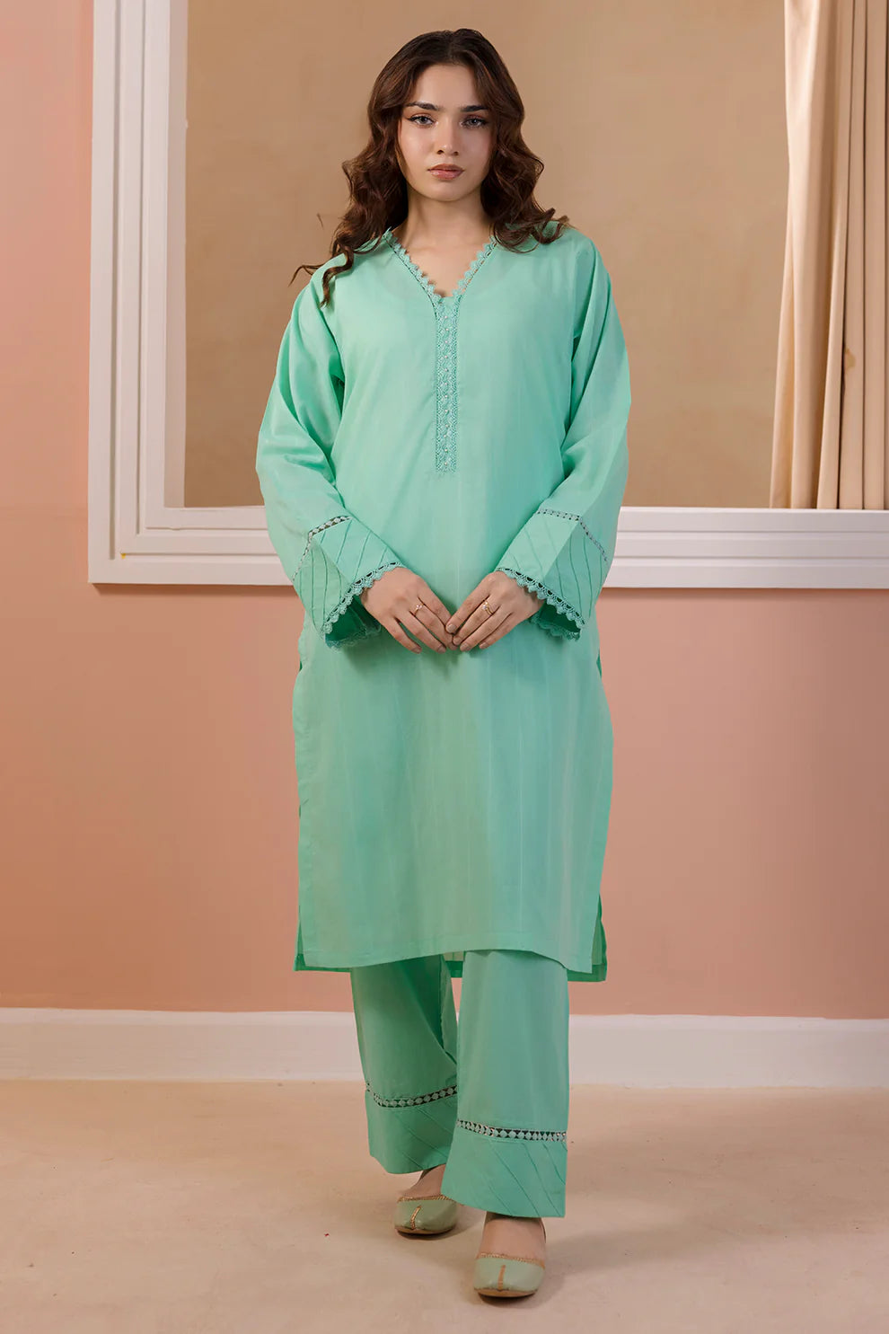 Zellbury Kurta Trouser - Lime Green