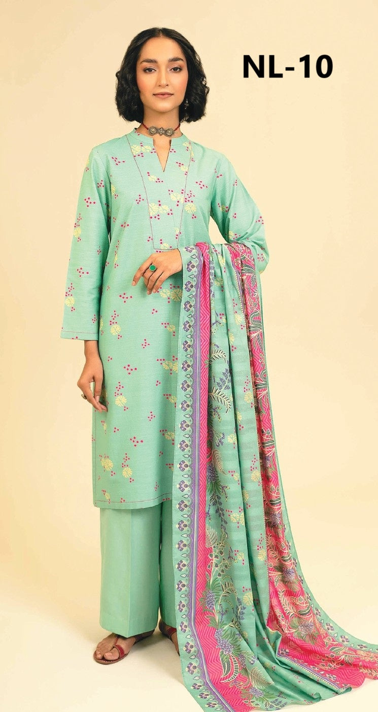 NISHAT - Unstitched 3-Piece Printed Lawn