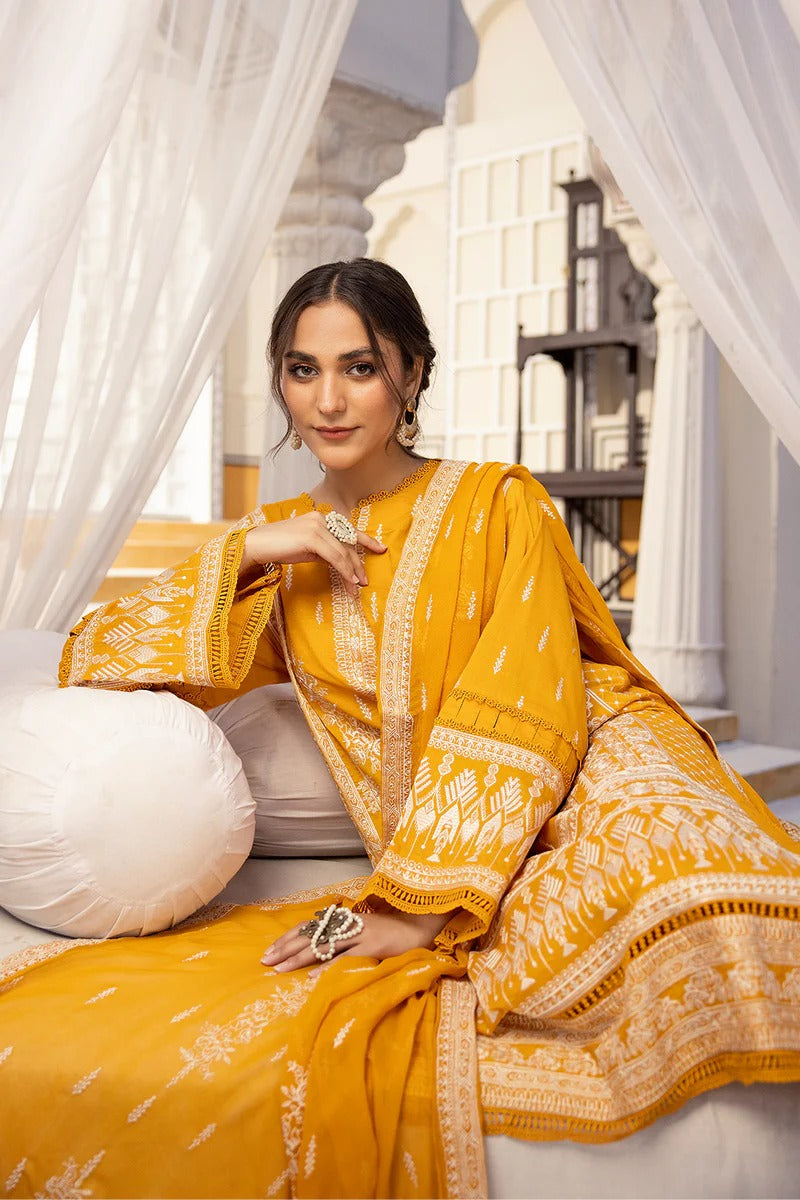 ASHAL BY JOHRA - Unstitched 3-Piece Embroidered Lawn