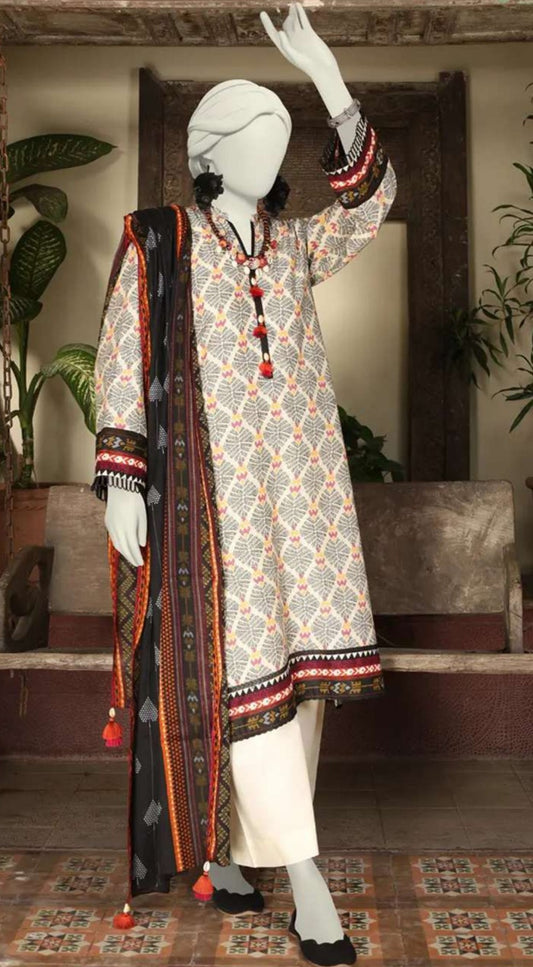 MTJ - Spring Summer Unstitched 2-Piece Printed Lawn