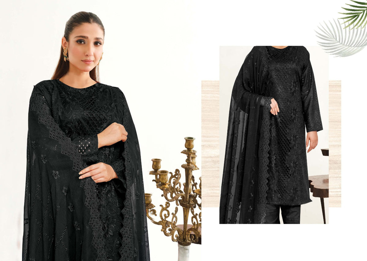 Johra-Yasheem Chikankari Lawn 3 Piece Suit