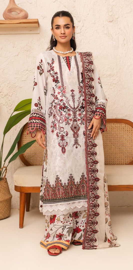 Haziq by johra - unstitched 3-piece embroidered printed lawn