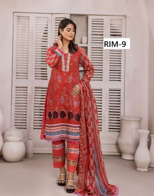 Rimsha by hajvery – 3 piece embroidered suit