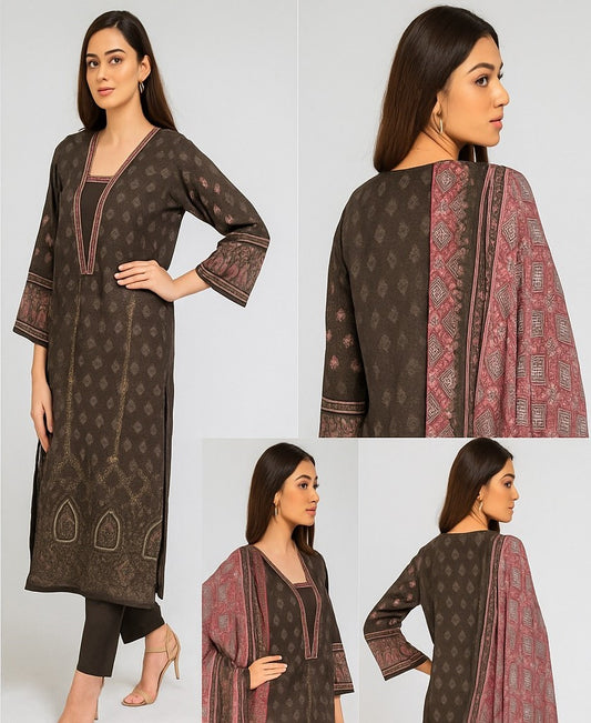 Almirah – 3-Piece Embroidered Stitched Suit