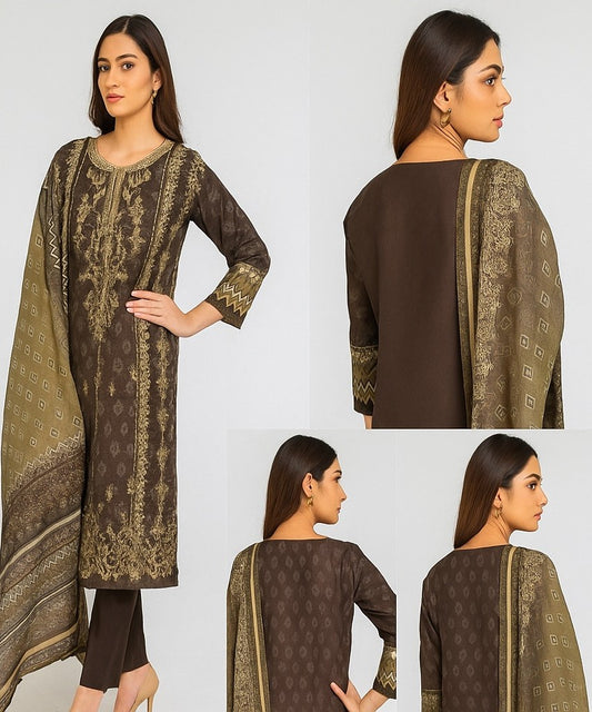 Almirah – 3-Piece Embroidered Stitched Suit