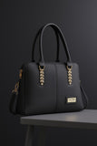 Stylish Handbag 3 Pockets  Elegant Leaf  Detailing