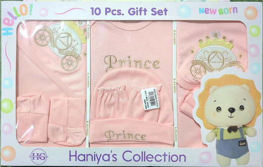 Haniya’s 10-Pcs Baby Gift Set – 0-3 Months (Baby Boy)