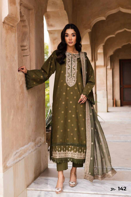 Saroj by Johra – Embroidered Chiffon Collection (3 Piece Unstitched)