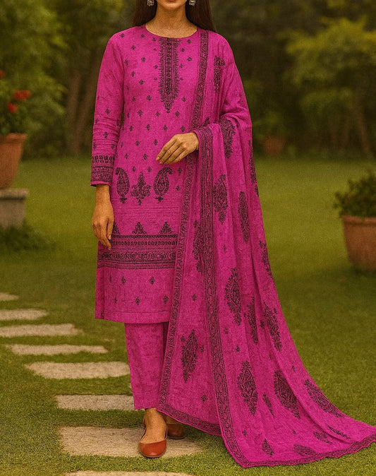 Lala Rukha By Bareeze Fashion Embroidery – Unstitched 3 Piece Suit