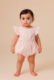 Adorable Baby Girls’ Striped & Floral Romper