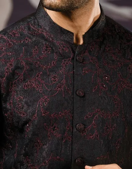 Jamawar Sherwani Kurta BY J.