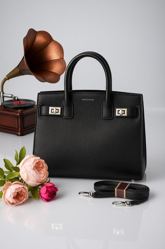 Luxury leather crossbody handbag